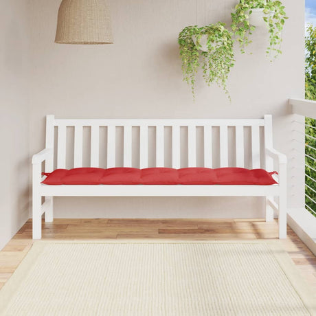 VidaXL coussin de banc de jardin 180x50x7 cm tissu oxford rouge