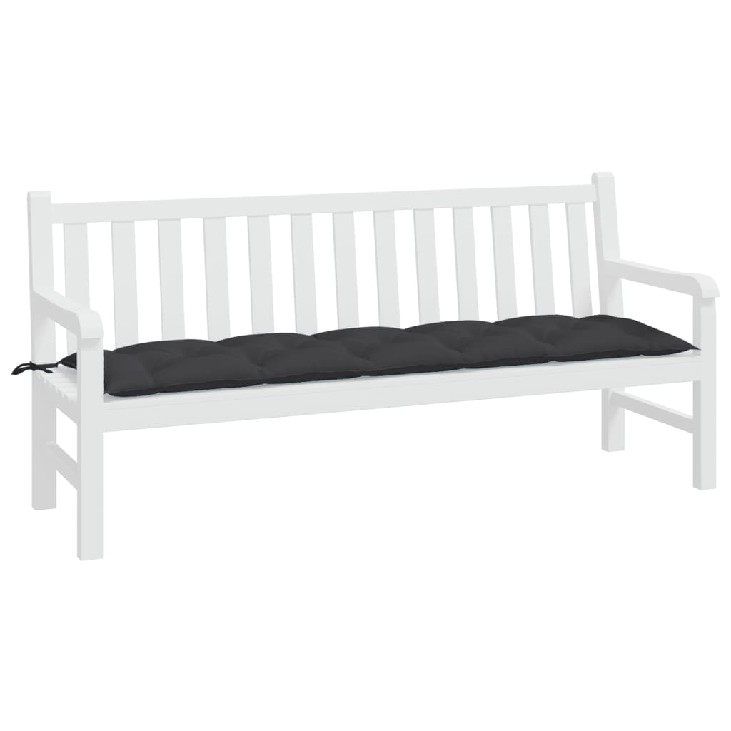 Vidaxx coussin de banc de jardin 180x50x7 cm tissu oxford noir
