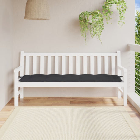 Vidaxx coussin de banc de jardin 180x50x7 cm tissu oxford noir