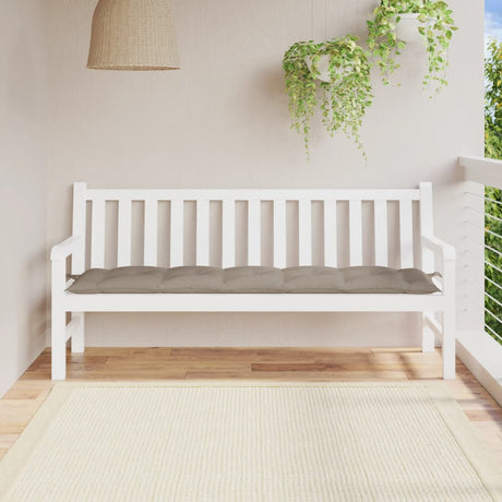 Vidaxx coussin de banc de jardin 180x50x7 cm tissu oxford taupe