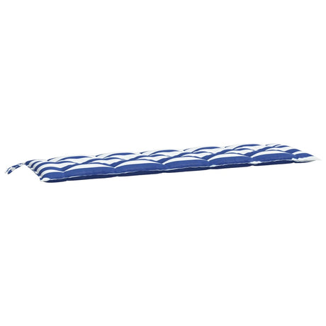 Vidaxx coussin de canapé rayé 180x50x7 cm tissu rayé blanc et bleu