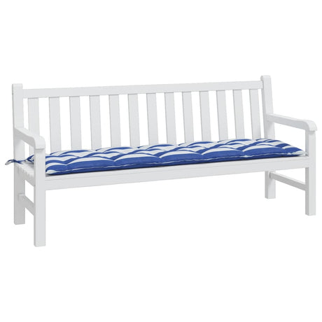 Vidaxx coussin de canapé rayé 180x50x7 cm tissu rayé blanc et bleu