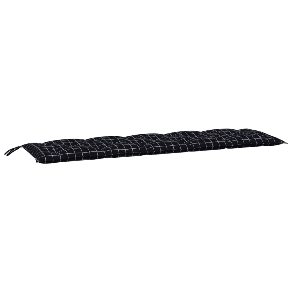 Vidaxx coussin de banc de jardin 180x50x7 cm tissu oxford motif losange noir