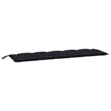 Vidaxx coussin de banc de jardin 180x50x7 cm tissu oxford motif losange noir