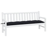 Vidaxx coussin de banc de jardin 180x50x7 cm tissu oxford motif losange noir