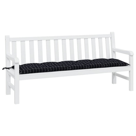 Vidaxx coussin de banc de jardin 180x50x7 cm tissu oxford motif losange noir