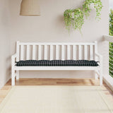 Vidaxx coussin de banc de jardin 180x50x7 cm tissu oxford motif losange noir