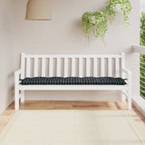 Vidaxl Garden Bench Cushion 180x50x7 CM Oxford Fabric Patrón de diamante Negro