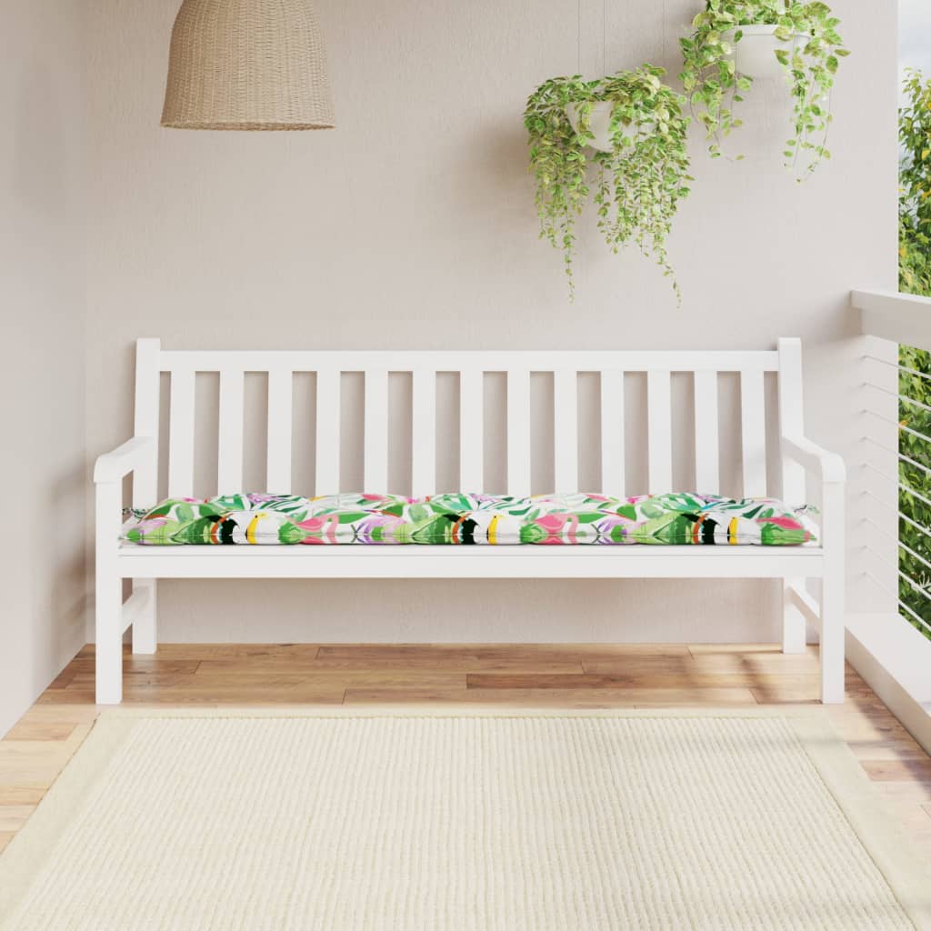 VidaXL coussin de banc de jardin 180x50x7 cm tissu oxford multicolore