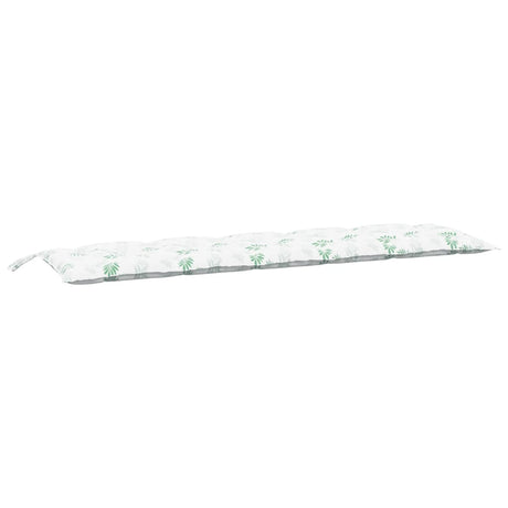 Vidaxx coussin de banc de jardin 180x50x7 cm tissu oxford motif feuille