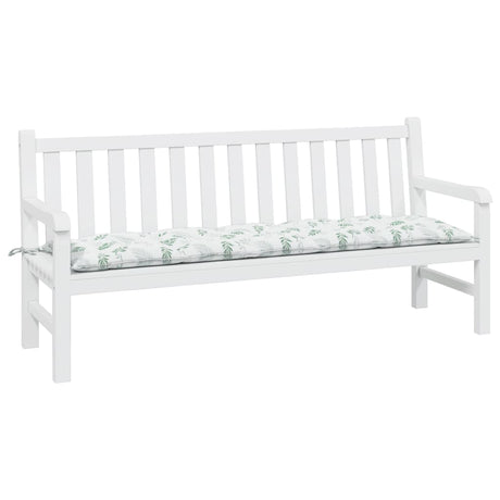 Vidaxx coussin de banc de jardin 180x50x7 cm tissu oxford motif feuille