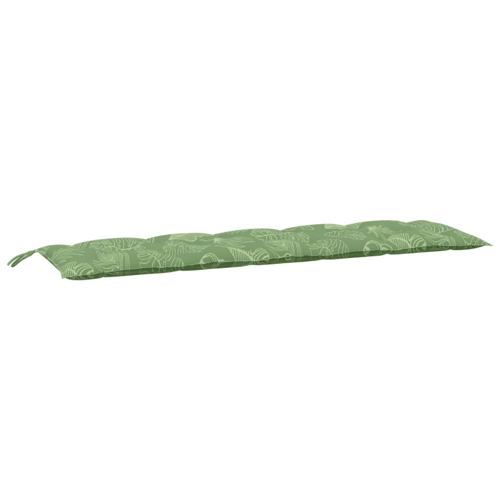 Vidaxx coussin de banc de jardin 180x50x7 cm tissu oxford motif feuille