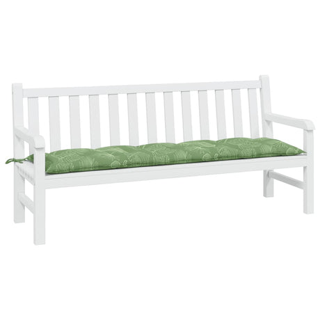 Vidaxx coussin de banc de jardin 180x50x7 cm tissu oxford motif feuille