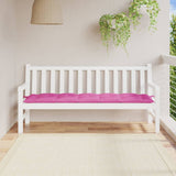 VidaXL coussin de banc de jardin 180x50x7 cm tissu oxford rose
