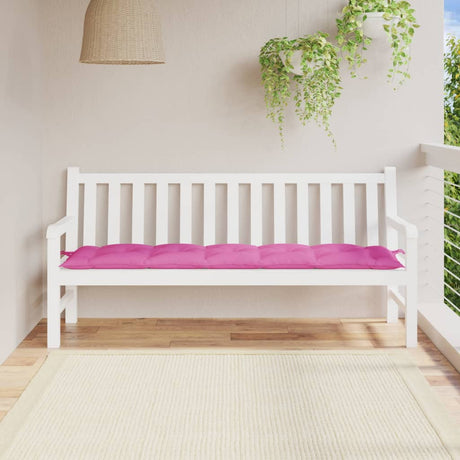 VidaXL coussin de banc de jardin 180x50x7 cm tissu oxford rose