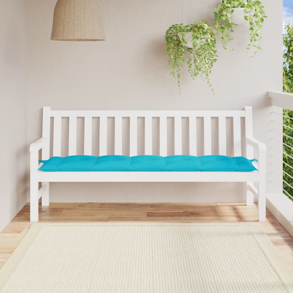VidaXL coussin de banc de jardin 180x50x7 cm tissu oxford turquoise