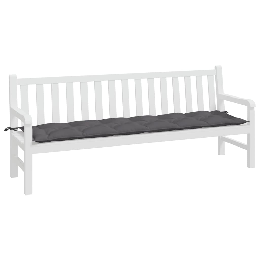 Vidaxx coussin de banc de jardin 200x50x7 cm tissu oxford anthracite