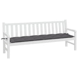Vidaxx coussin de banc de jardin 200x50x7 cm tissu oxford anthracite