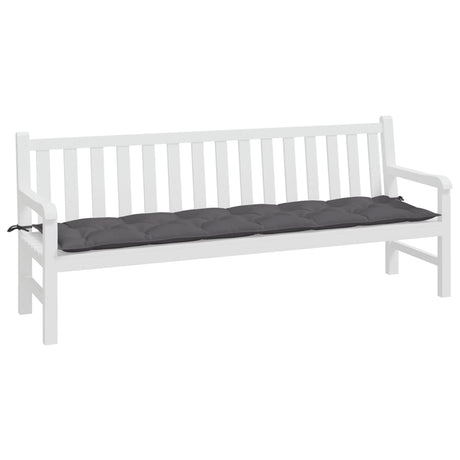 Vidaxx coussin de banc de jardin 200x50x7 cm tissu oxford anthracite