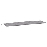 VidaXL coussin de banc de jardin 200x50x7 cm tissu oxford gris
