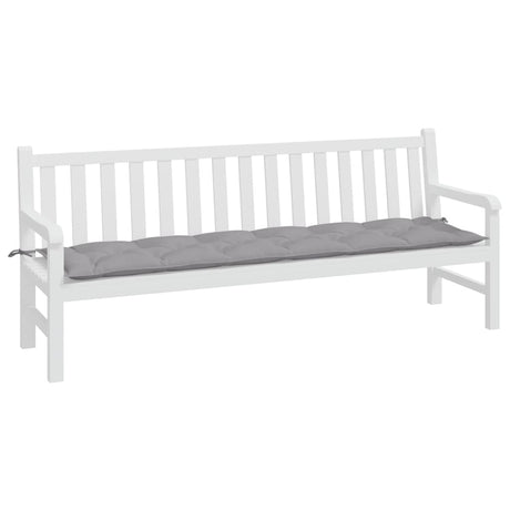VidaXL coussin de banc de jardin 200x50x7 cm tissu oxford gris