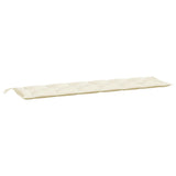 Vidaxx coussin de banc de jardin 200x50x7 cm tissu oxford couleur crème