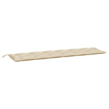 VidaXL coussin de banc de jardin 200x50x7 cm tissu oxford beige