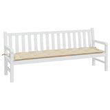 VidaXL coussin de banc de jardin 200x50x7 cm tissu oxford beige