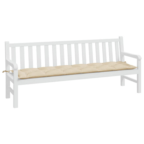 VidaXL coussin de banc de jardin 200x50x7 cm tissu oxford beige