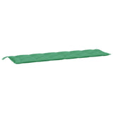VidaXL coussin de banc de jardin 200x50x7 cm tissu vert