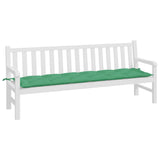 VidaXL coussin de banc de jardin 200x50x7 cm tissu vert