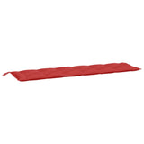 VidaXL coussin de banc de jardin 200x50x7 cm tissu rouge
