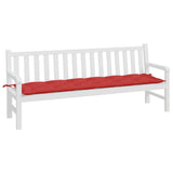 VidaXL coussin de banc de jardin 200x50x7 cm tissu rouge