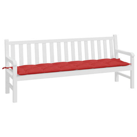 VidaXL coussin de banc de jardin 200x50x7 cm tissu rouge