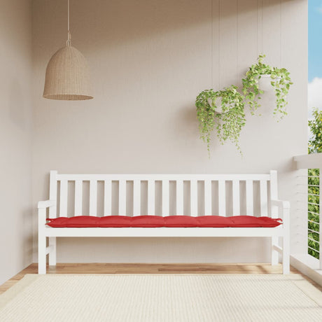 VidaXL coussin de banc de jardin 200x50x7 cm tissu rouge