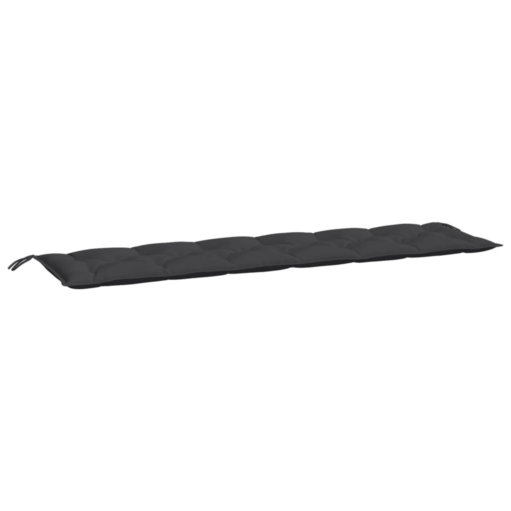 VidaXL coussin de banc de jardin 200x50x7 cm tissu noir