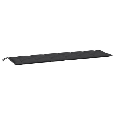 VidaXL coussin de banc de jardin 200x50x7 cm tissu noir