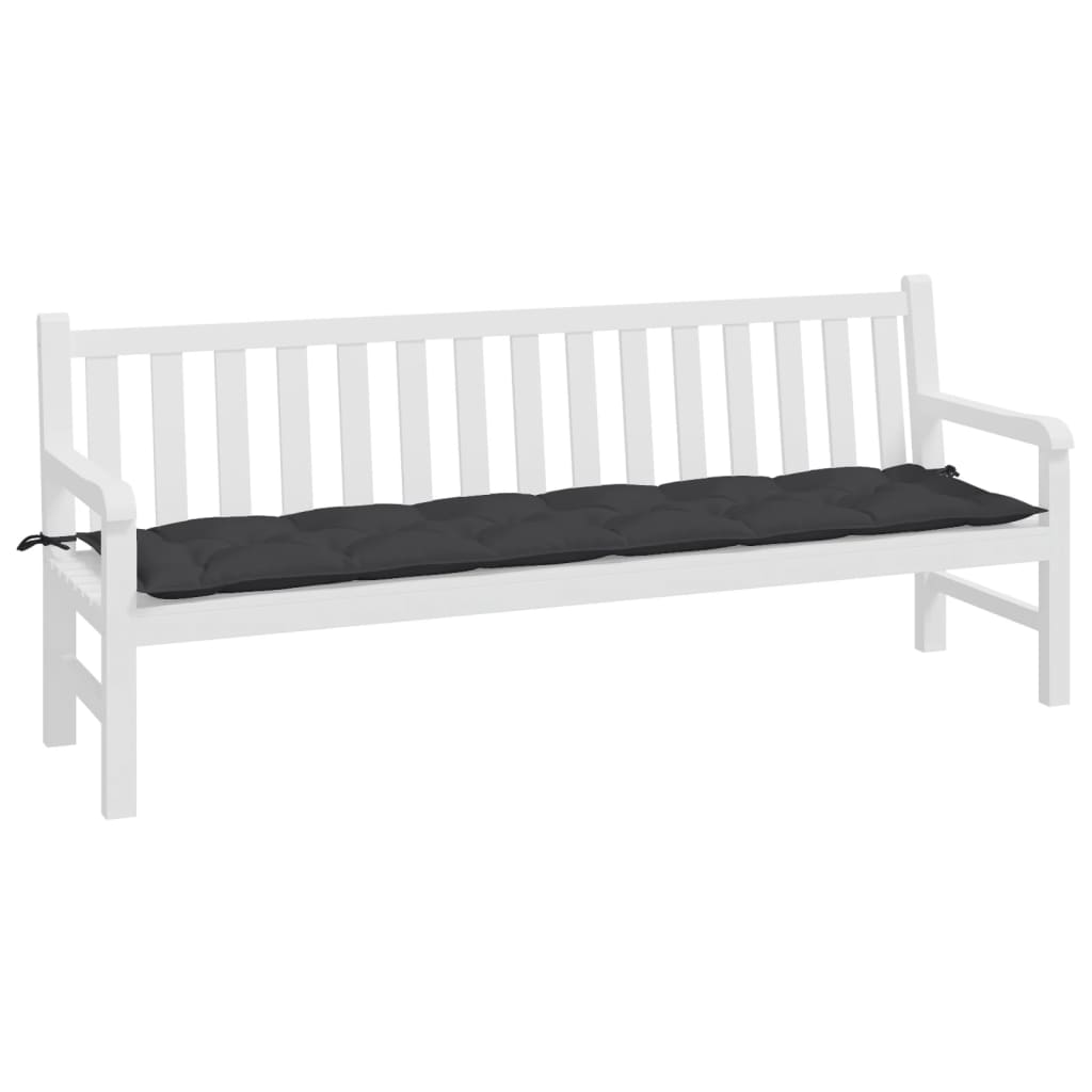 Vidaxl Garden bench cushion 200x50x7 cm Fabric Black