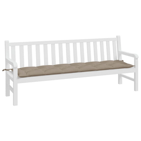 Vidaxx coussin de banc de jardin 200x50x7 cm tissu oxford taupe