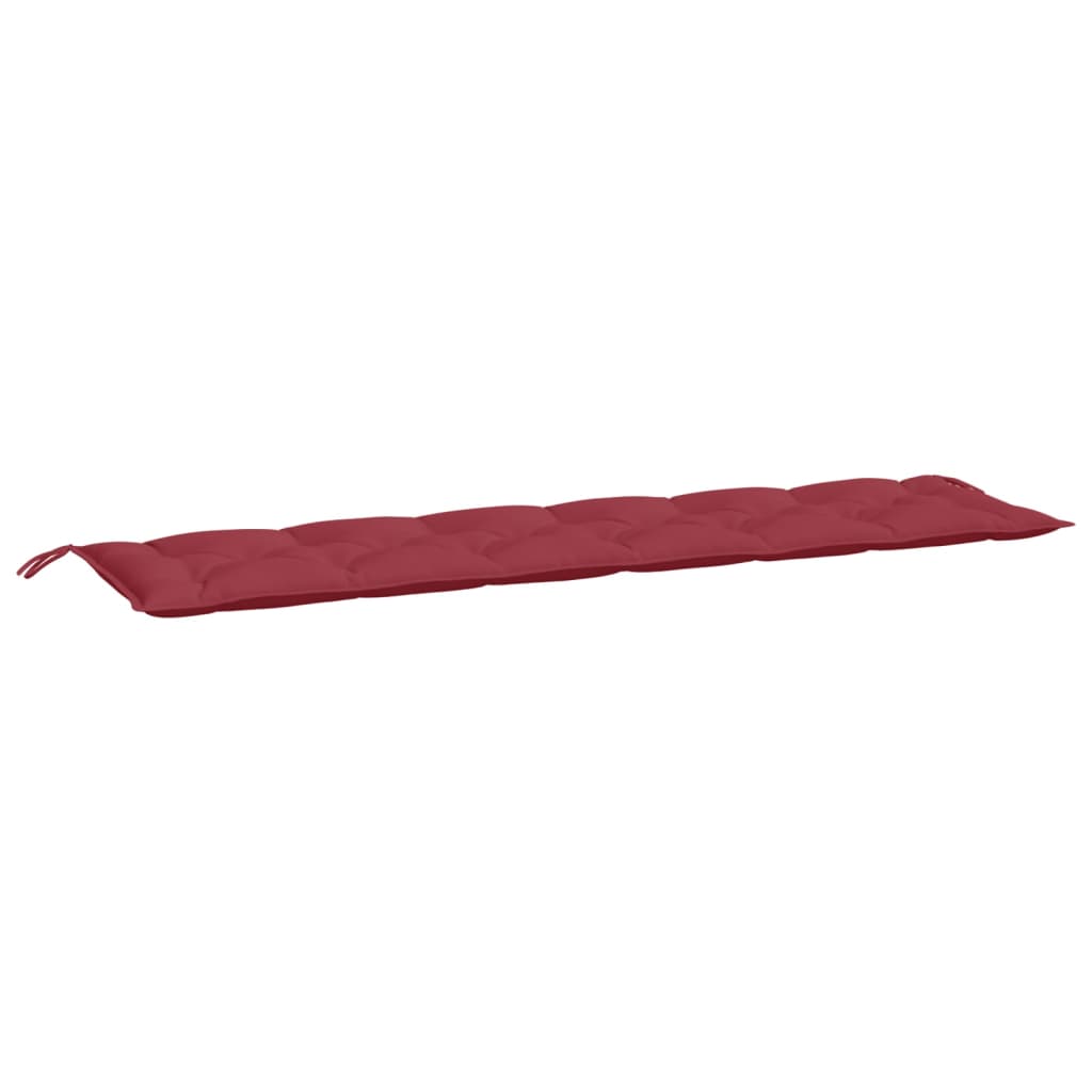 Vidaxx coussin de banc de jardin 200x50x7 cm tissu oxford rouge vin