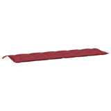 Vidaxx coussin de banc de jardin 200x50x7 cm tissu oxford rouge vin