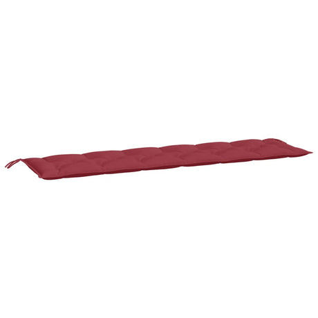 Vidaxx coussin de banc de jardin 200x50x7 cm tissu oxford rouge vin