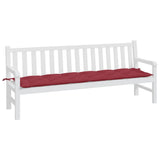 Vidaxx coussin de banc de jardin 200x50x7 cm tissu oxford rouge vin