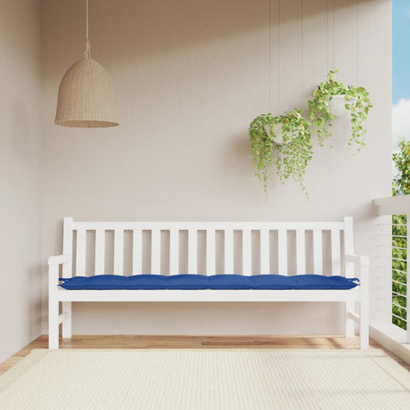 VidaXL coussin de banc de jardin 200x50x7 cm tissu oxford bleu royal