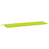 VidaXL coussin de banc de jardin 200x50x7 cm tissu oxford vert vif