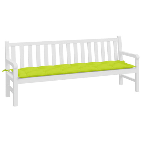 VidaXL coussin de banc de jardin 200x50x7 cm tissu oxford vert vif