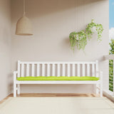 VidaXL coussin de banc de jardin 200x50x7 cm tissu oxford vert vif