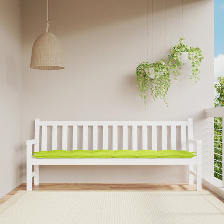 VidaXL coussin de banc de jardin 200x50x7 cm tissu oxford vert vif