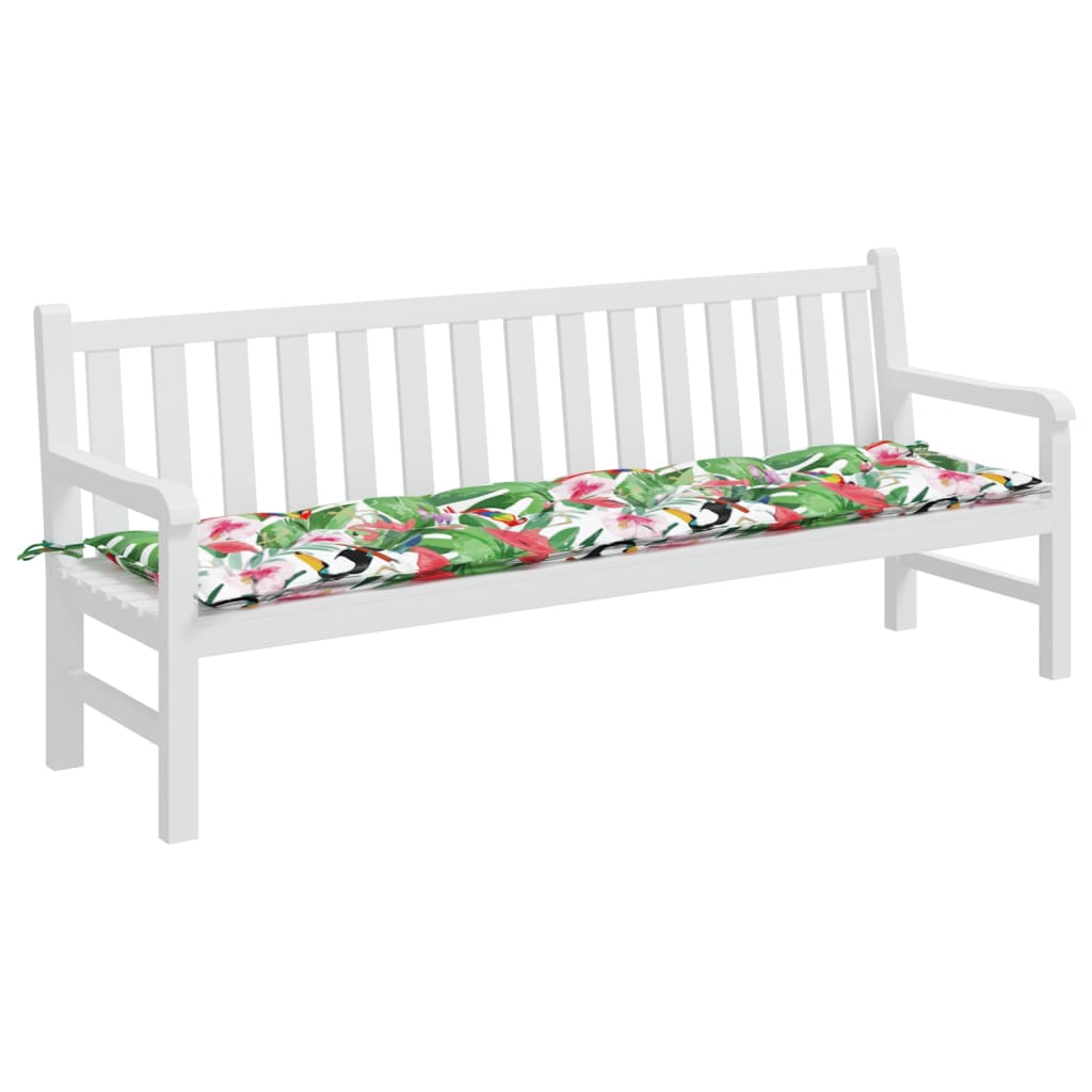 Vidaxl Garden Bench Cushion 200x50x7 CM Tyg Multi -färgade