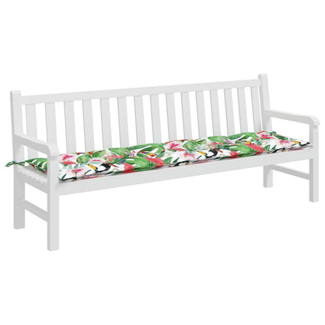VidaXL coussin de banc de jardin 200x50x7 cm tissu multicolore
